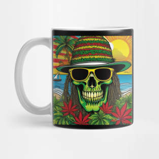 Reggae Music - Jamaican Stoner Skull 13 Mug